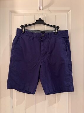J. Crew flat front Navy blue chino khaki shorts Men’s 31